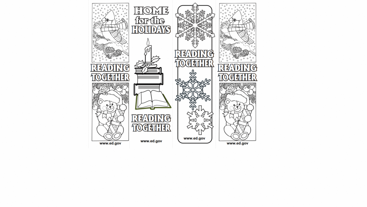 Free Printable Winter Bookmarks To Color Printable Blog
